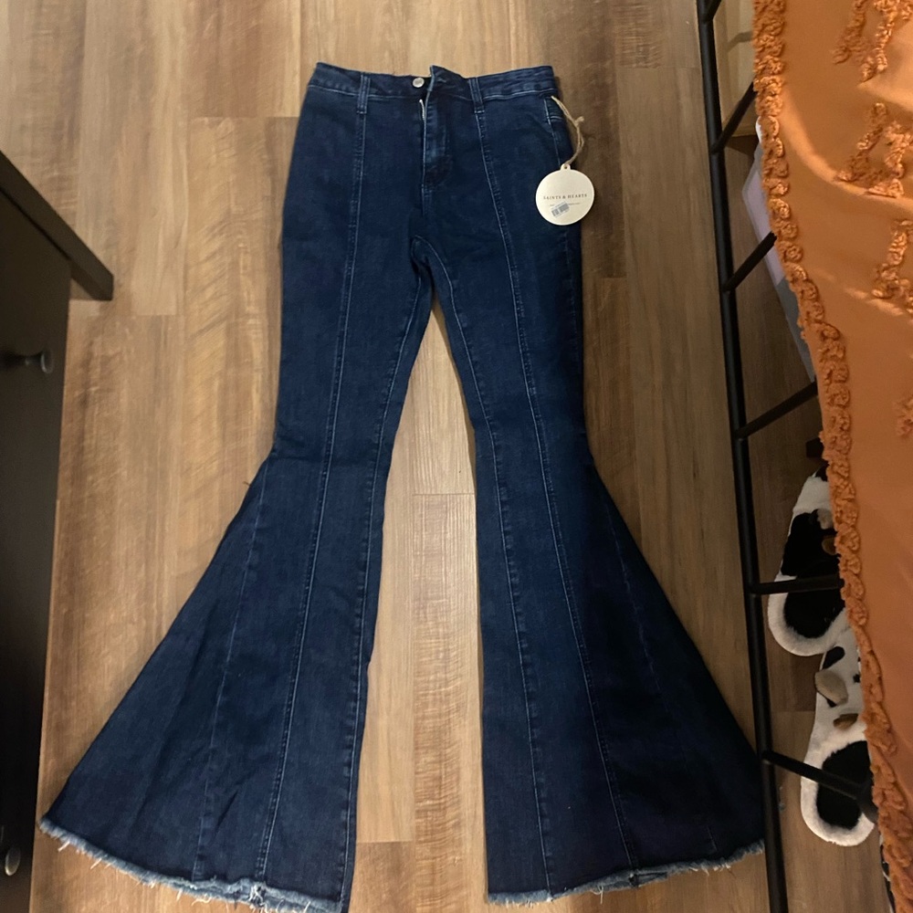 Dry Goods Deep Indigo Flare Jeans